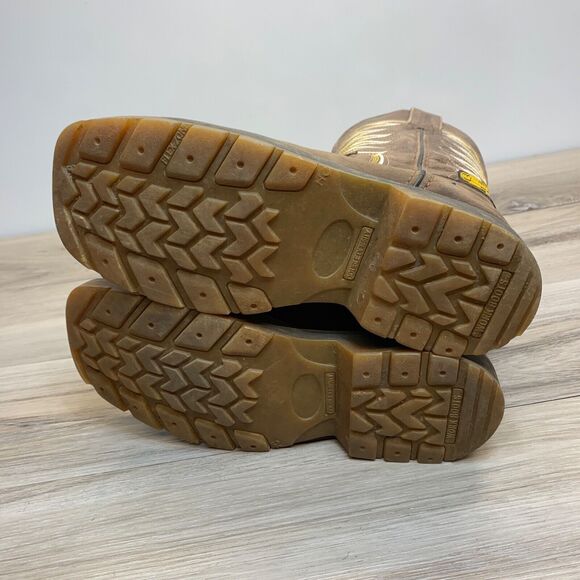 Old Corral Men US 7 Mexico 25 1/2 Brown Week Square Leather Boots Western Cowboy - Picture 6 of 15